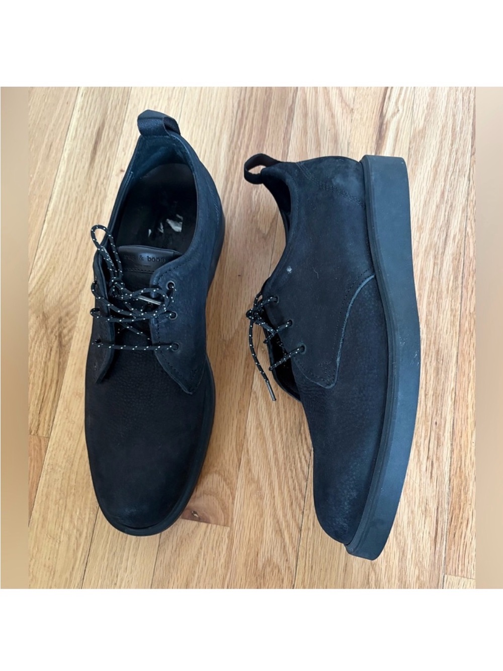 Rag & Bone Elliott Men's Black Oxford Casual Lace-Up Suede Sneakers Size 44